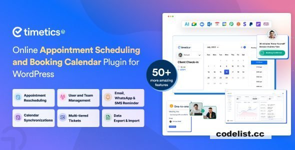 WP Timetics v1.0.33 - Appointment Booking WordPress Plugin